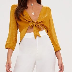 Mustard Tie Top